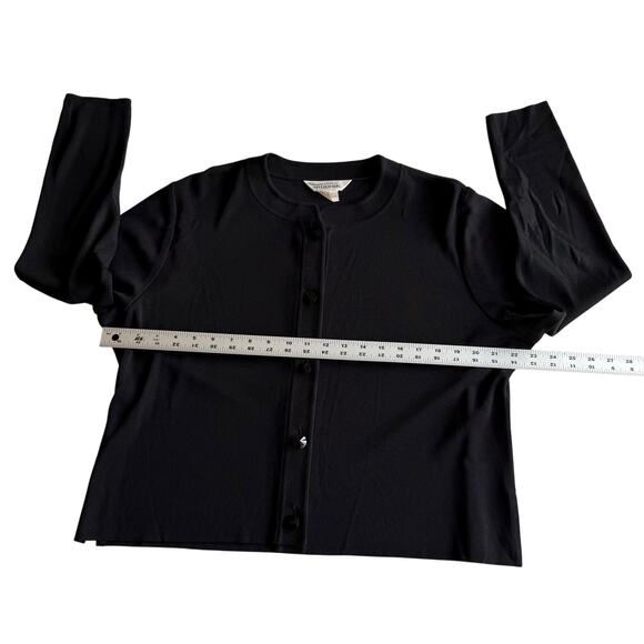 Exclusively Misook VTG Acrylic Decorative Button Minimalist‎ Cardigan Sweater M - Picture 5 of 7